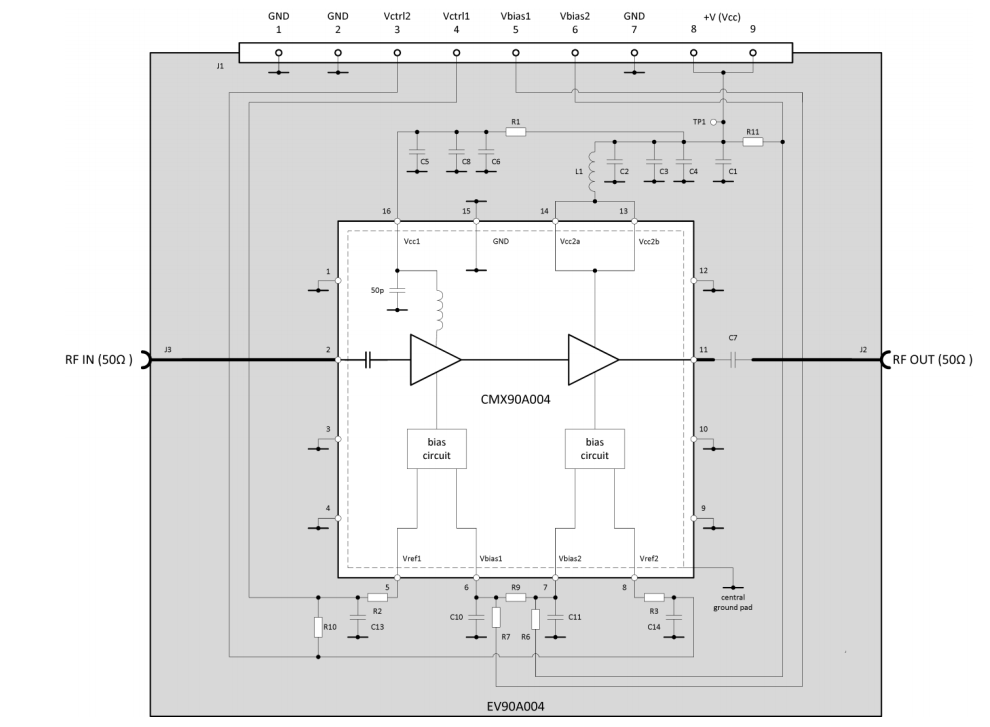 Schematic - CML Micro EV90A004 Evaluation Board